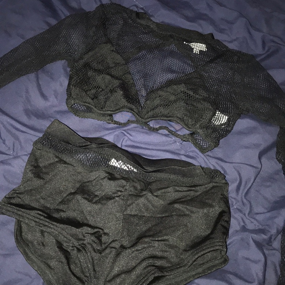 two piece net swimsuit